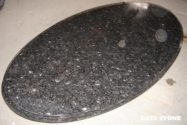Oval Table Blue Pearl Granite Polished 180x80x3cm